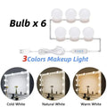  HoloSense 6-bulb LED mirror vanity light USB Hollywood makeup lighting