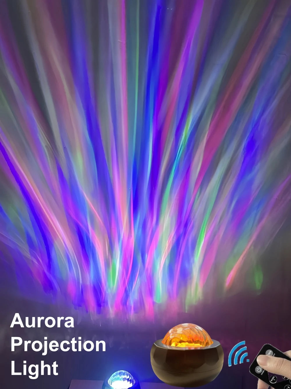 Aurora NightPath Star Projector — RGB Galaxy Night Light with Remote Control