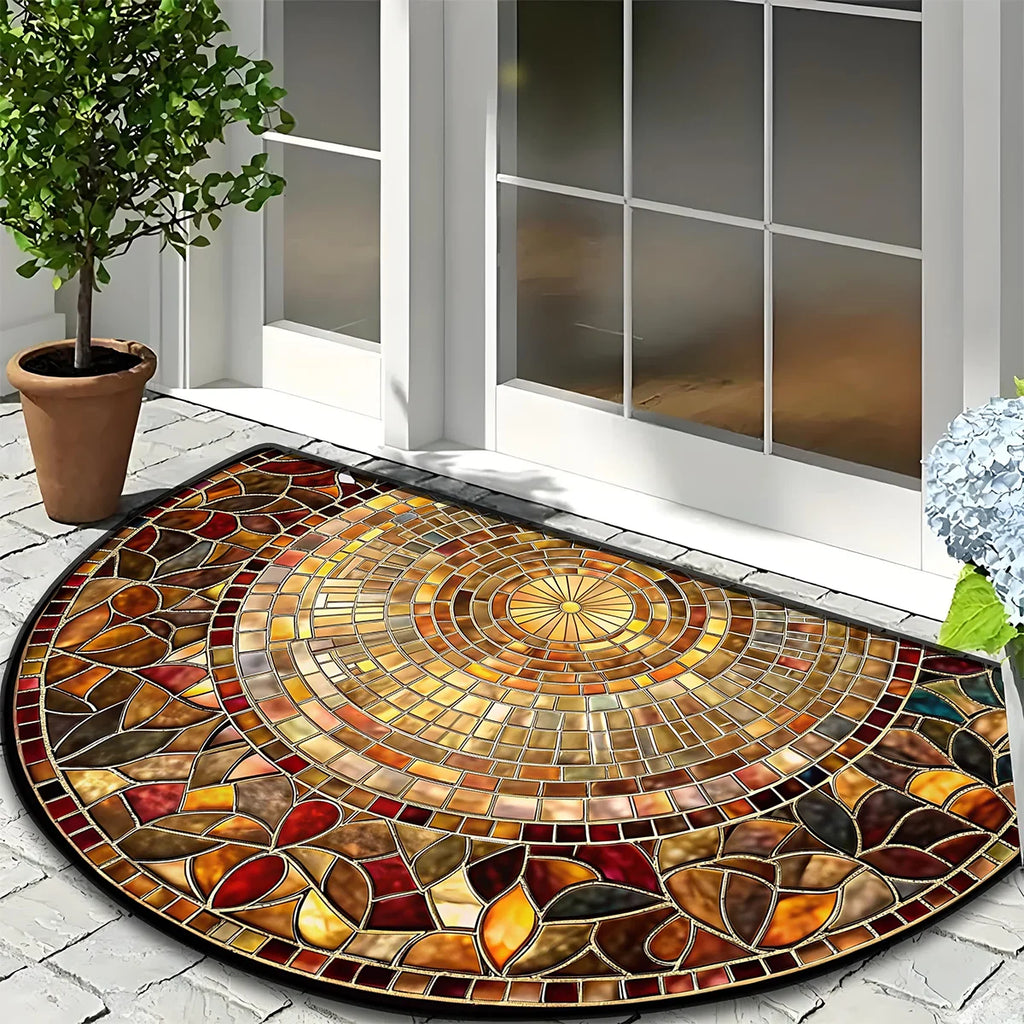 Autumn Leaf Anti-Slip Door Mat – Modern Non-Woven Rubber Floor Mat