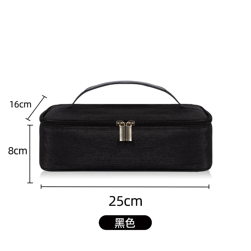  Bento Bag black Oxford cloth lunch tote for work school and picnics