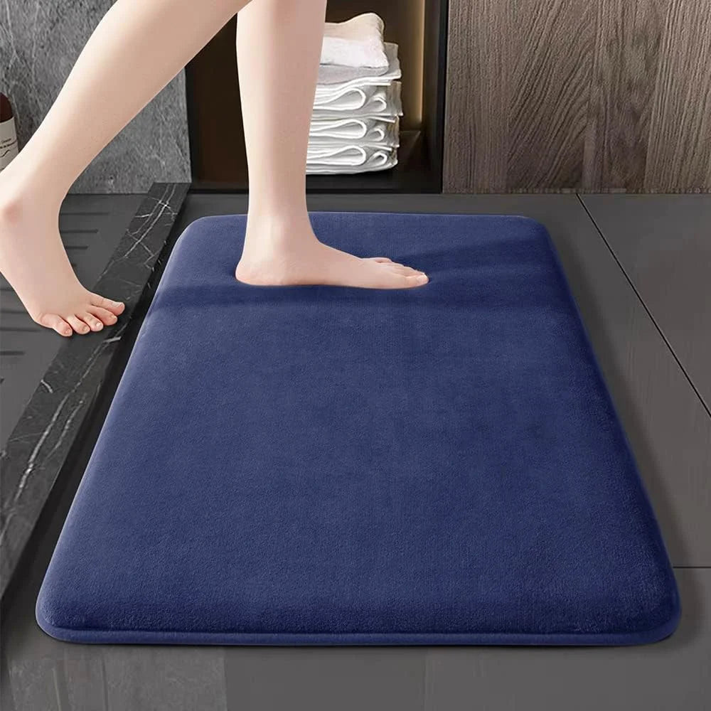  ComfortStep blue suede soft non-slip floor mat for kitchen bathroom and hallway