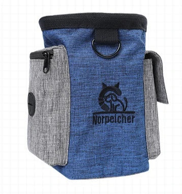 Pet Training Fanny Pack blue hands-free Oxford treat bag for dog training
