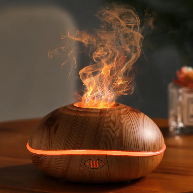  CloudGlow wood grain USB humidifier quiet mist diffuser for home and office