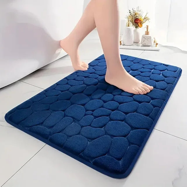  CloudMat blue non-slip super absorbent quick-dry bath mat floor rug
