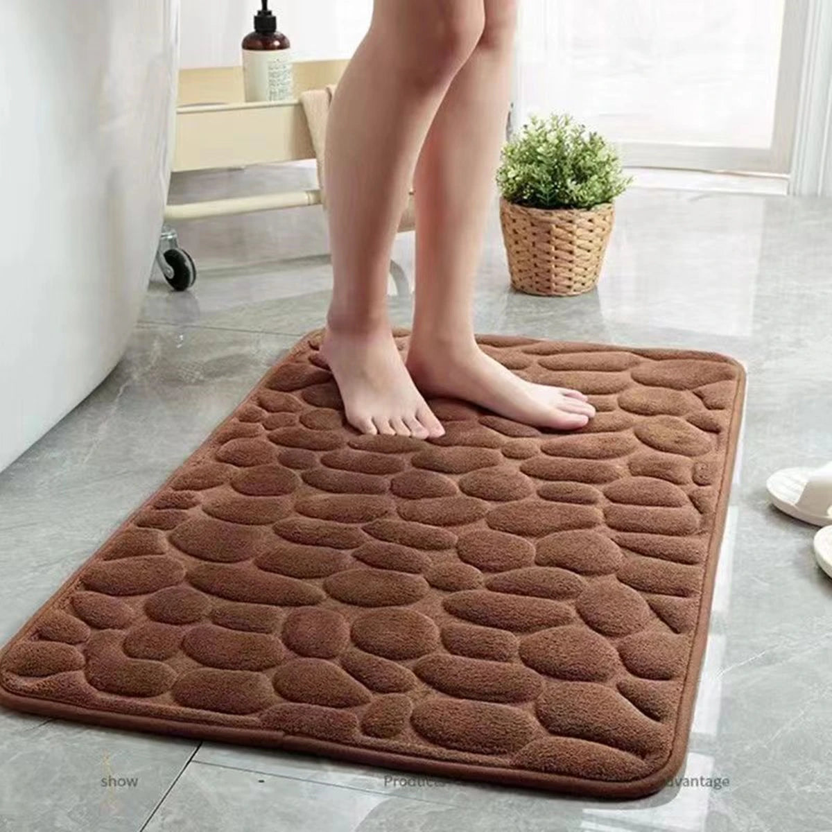  CloudMat coffee non-slip super absorbent quick-dry bath mat floor rug