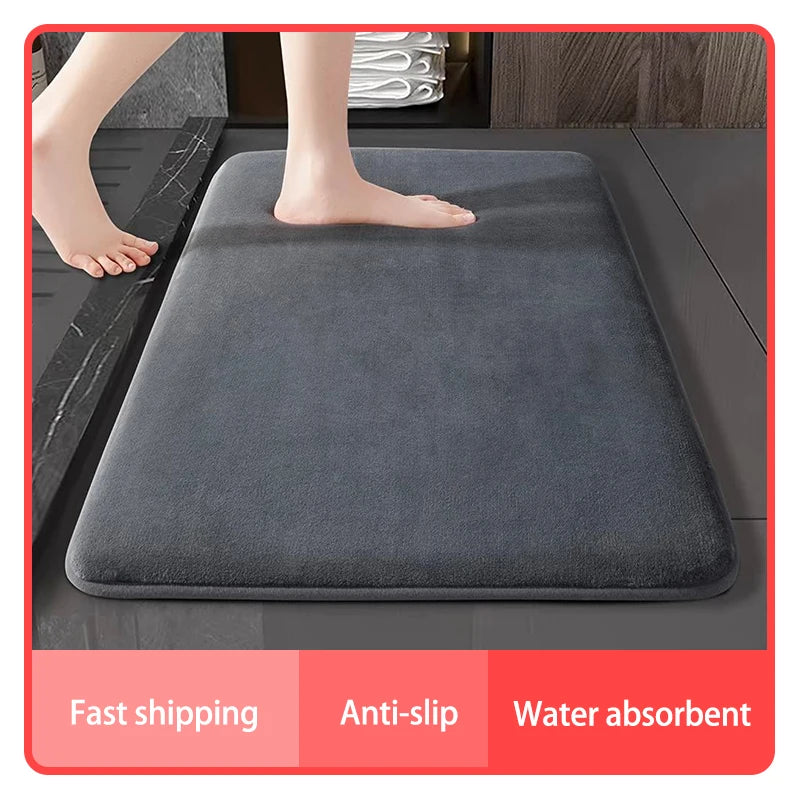 ComfortStep Suede Floor Mat — Soft Non-Slip Rug for Kitchen, Bathroom & Hallway