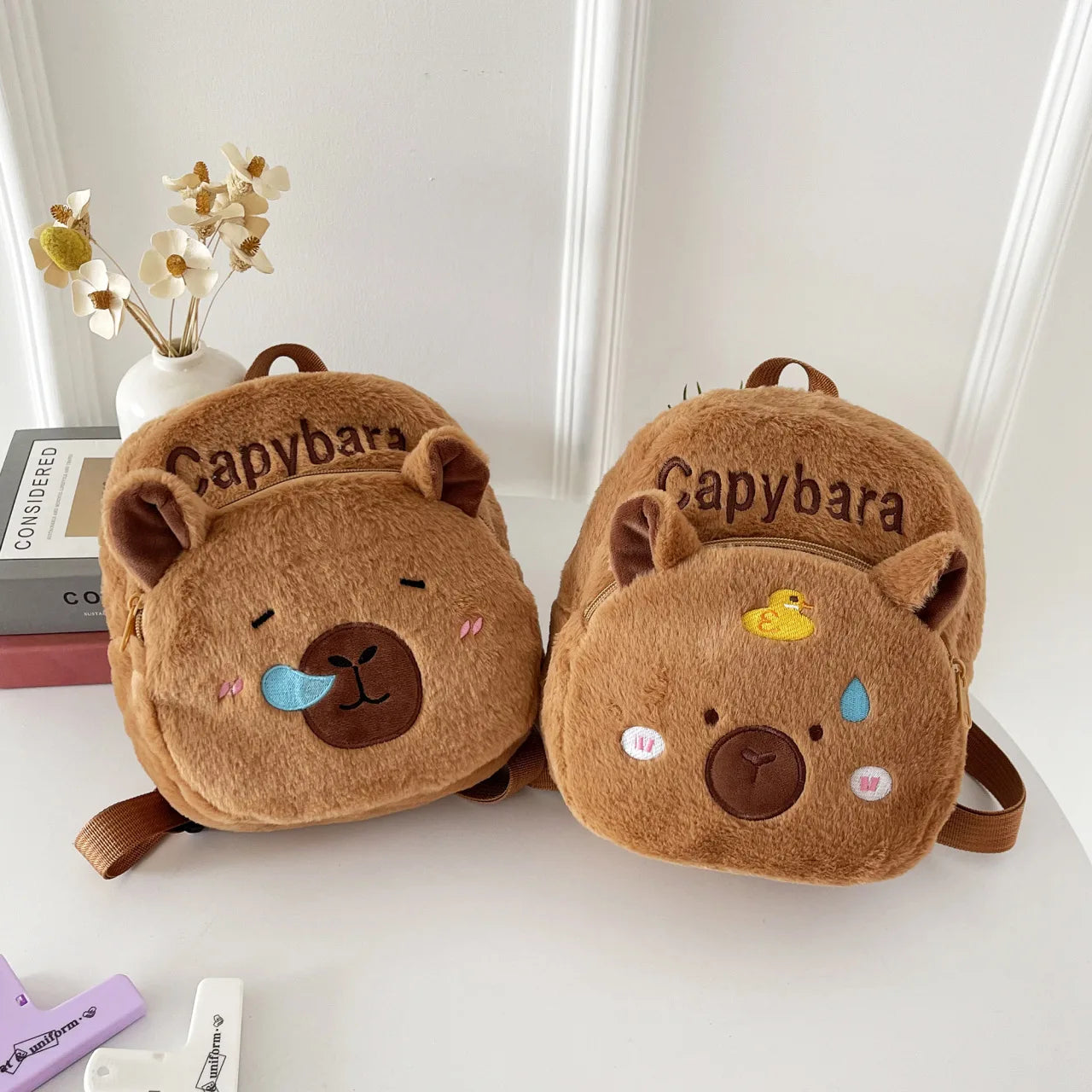 Cute Plush Bag — Soft Flannel Emoji Face Pouch for Kids & Adults