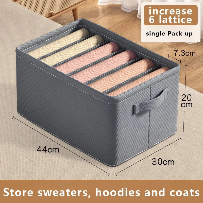 FoldEase space-saving canvas drawer organizer gray size 7
