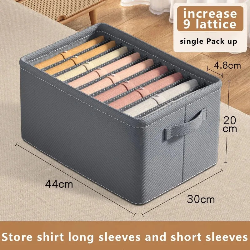  FoldEase canvas wardrobe organizer in gray large size