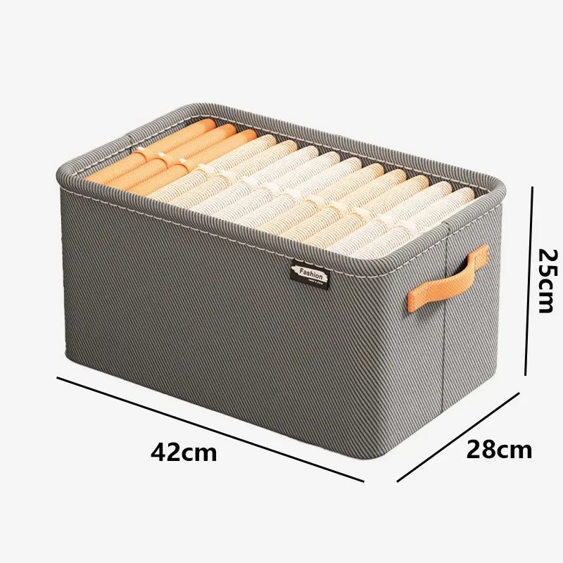 FoldEase canvas storage organizer in gray medium size
