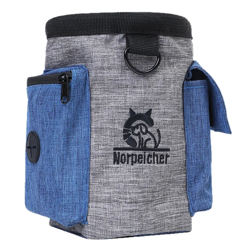 Pet Training Fanny Pack gray hands-free Oxford treat bag for dog training
