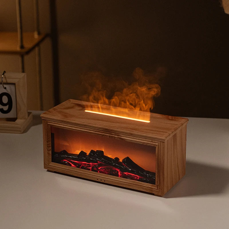  Ember Mist light woodgrain premium humidifier large capacity mist diffuser for home