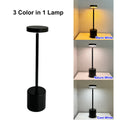 HoloSense black touch rechargeable round LED night light metallic finish bedside lamp