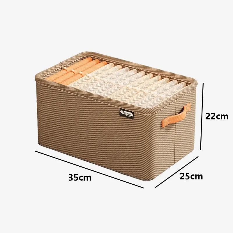 FoldEase canvas wardrobe organizer in khaki large size