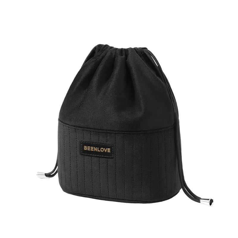  Makeup Pouch black large capacity polyester cosmetics bag for women
