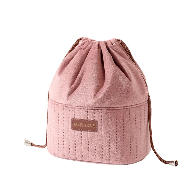  Makeup Pouch pink large capacity polyester cosmetics bag for women
