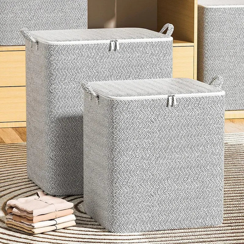 NestBox Storage Box — Large Capacity Non-Woven Fabric Organizer with Zipper