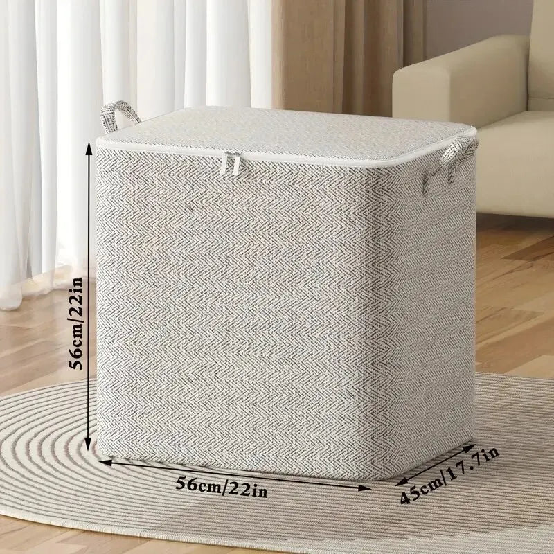 NestBox 150L non-woven fabric cube storage box with zipper for bedroom organization
