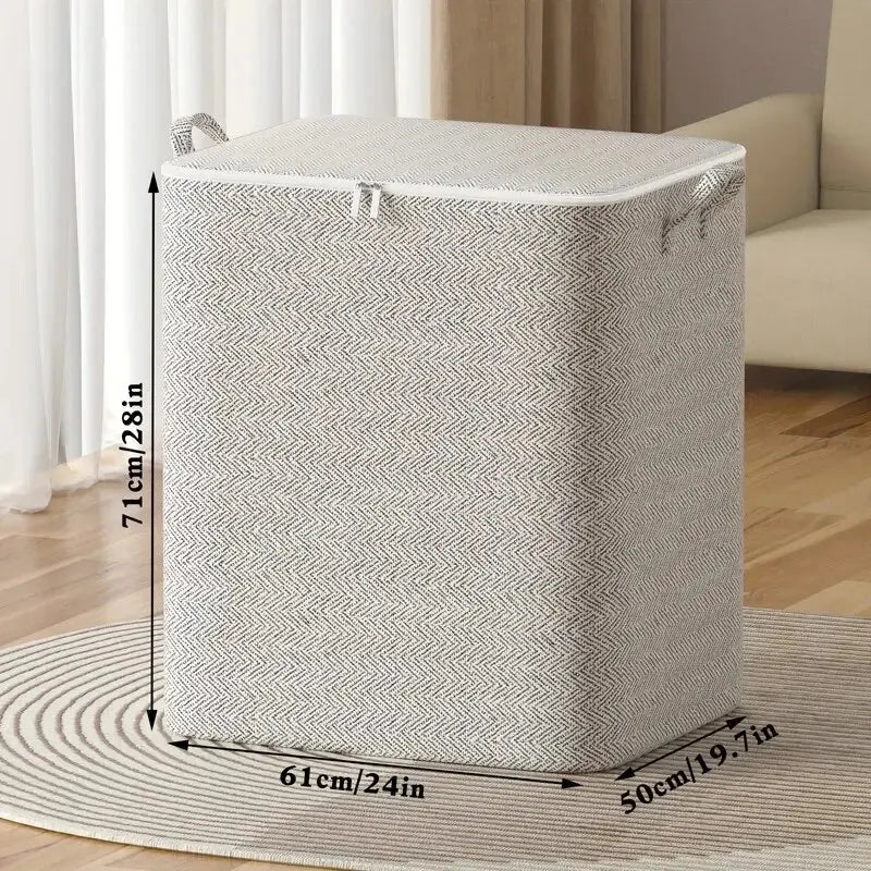  NestBox 220L large non-woven fabric cube storage box with zipper for quilts and clothes
