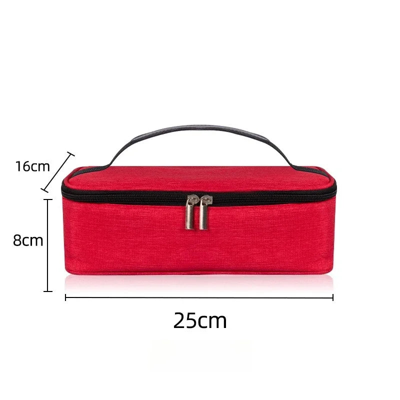  Bento Bag red Oxford cloth lunch tote for work school and picnics