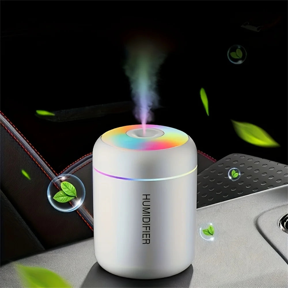 Rainbow Mist Mini Humidifier — USB Portable Quiet Mist Diffuser for Desk & Bedroom