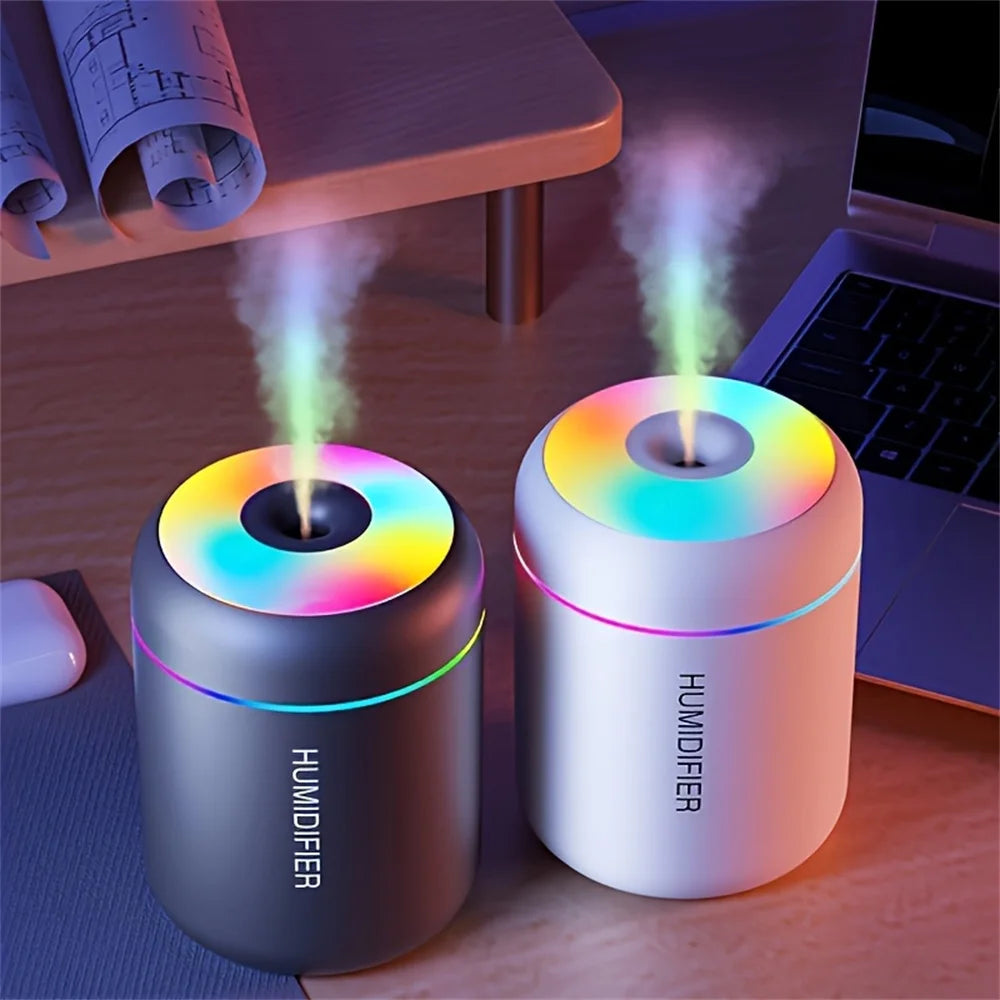 Rainbow Mist Mini Humidifier — USB Portable Quiet Mist Diffuser for Desk & Bedroom