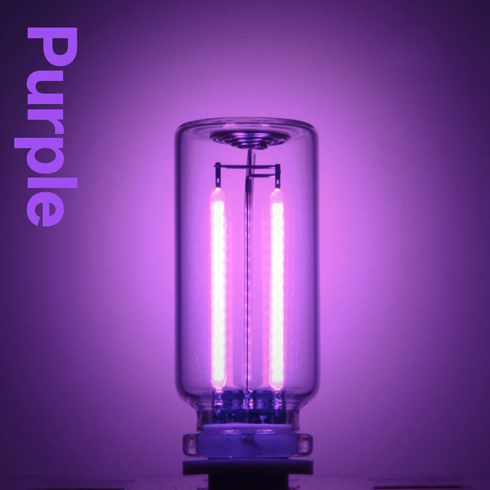 GlowSense Touch Dimming Night Light — USB Glass Cylinder LED Lamp in 8 Colors