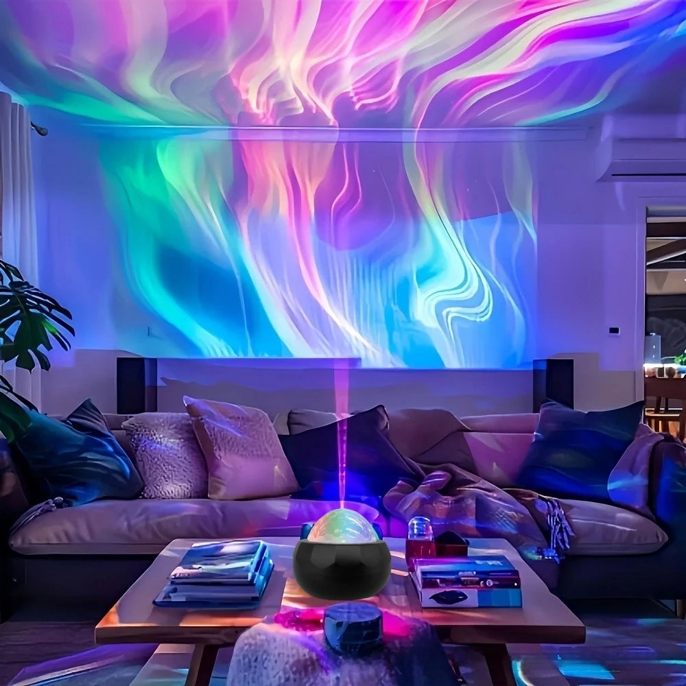 Aurora NightPath Star Projector — RGB Galaxy Night Light with Remote Control
