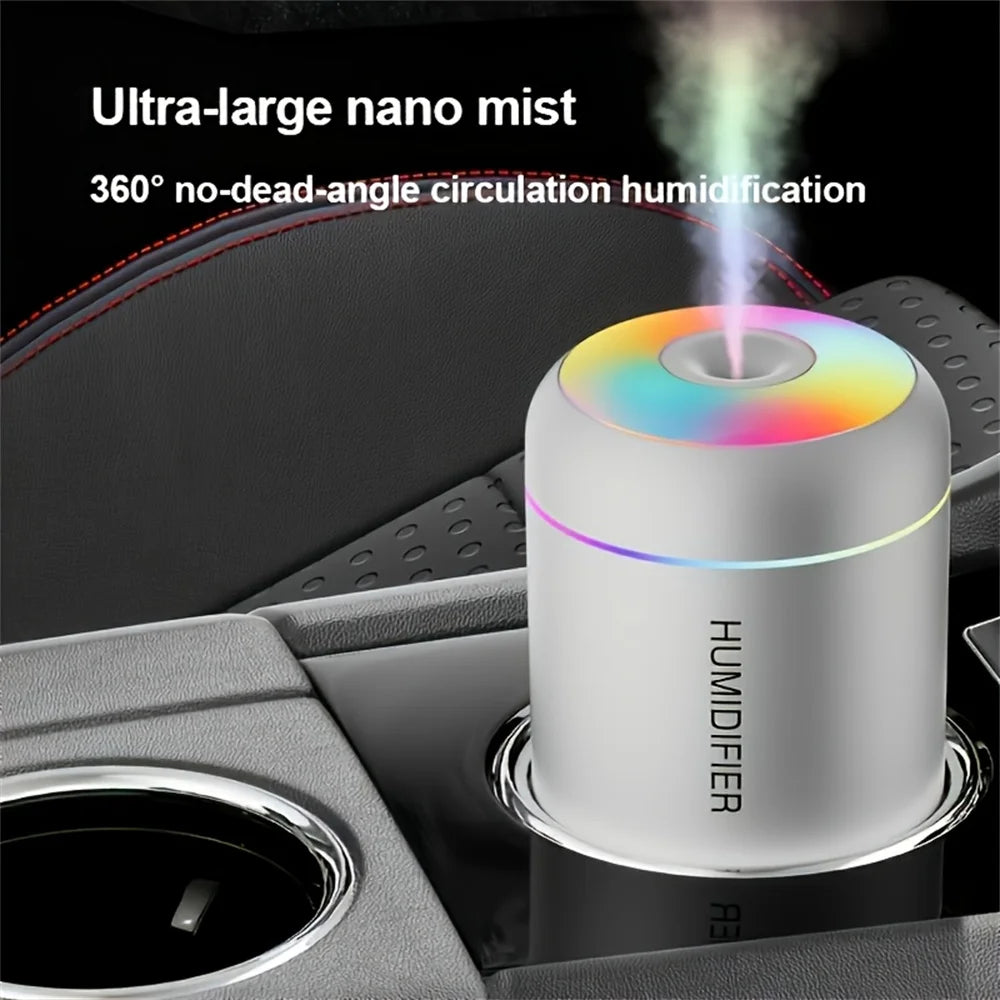 Rainbow Mist Mini Humidifier — USB Portable Quiet Mist Diffuser for Desk & Bedroom