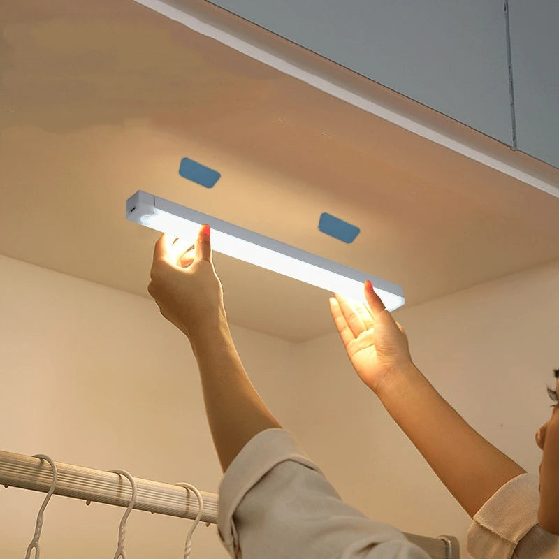 GlowStep LED Night Light Strip — Motion Sensor Rechargeable Stair & Cabinet Light