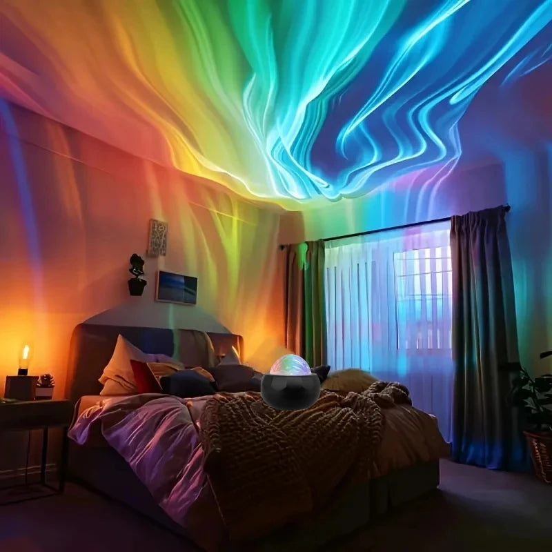 Aurora NightPath Star Projector — RGB Galaxy Night Light with Remote Control