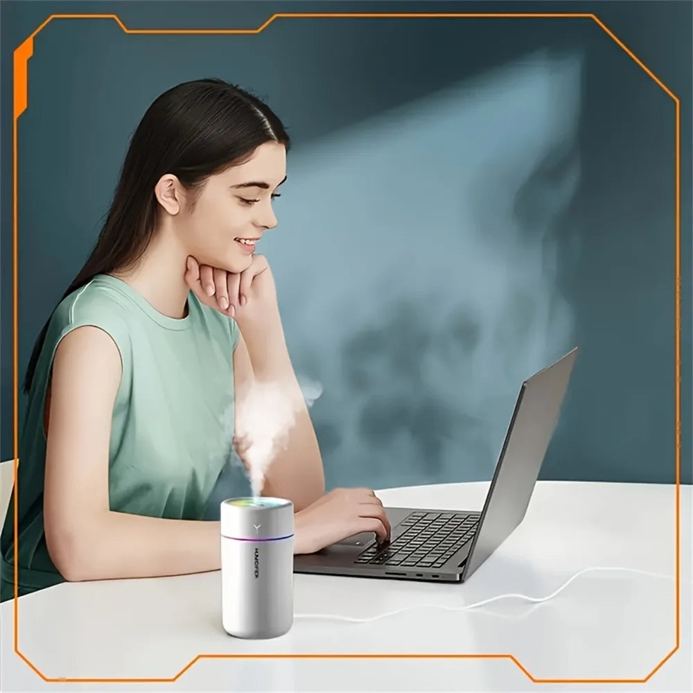 Color Cloud Mist Mini Humidifier — USB Portable Quiet Mist Diffuser for Desk & Bedroom