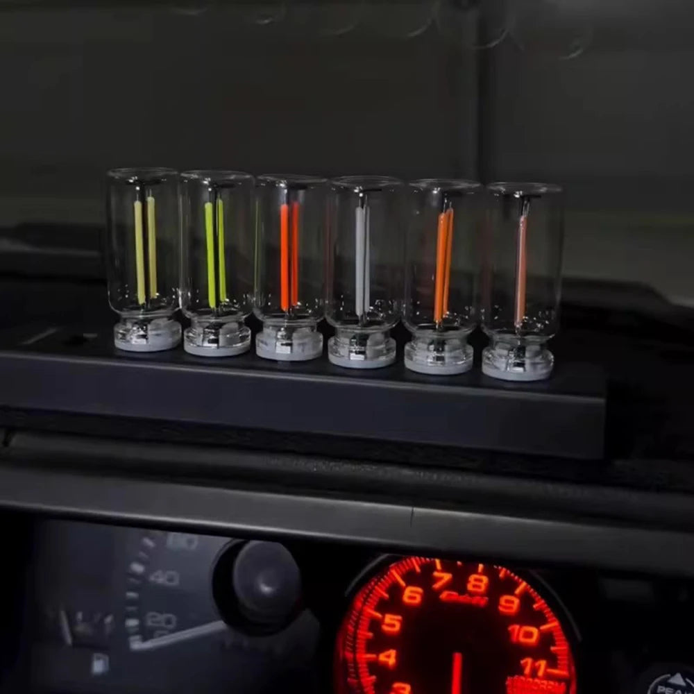 GlowSense Touch Dimming Night Light — USB Glass Cylinder LED Lamp in 8 Colors