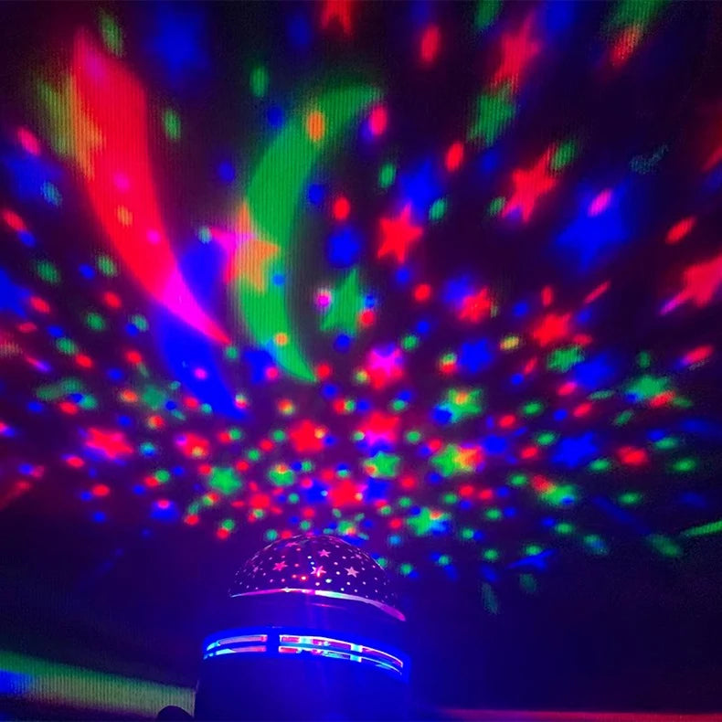 LunaStar Glow RGB Galaxy Projector — USB Star & Moon Night Light for Kids Room, Bedroom & Party