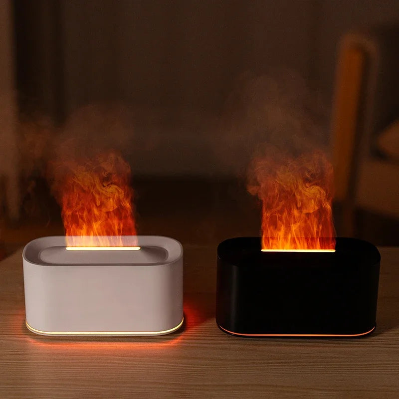 FlameMist Humidifier — Flame Effect USB Mist Diffuser for Bedroom & Home Decor