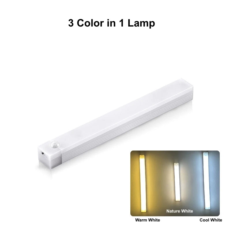 GlowStep LED Night Light Strip — Motion Sensor Rechargeable Stair & Cabinet Light