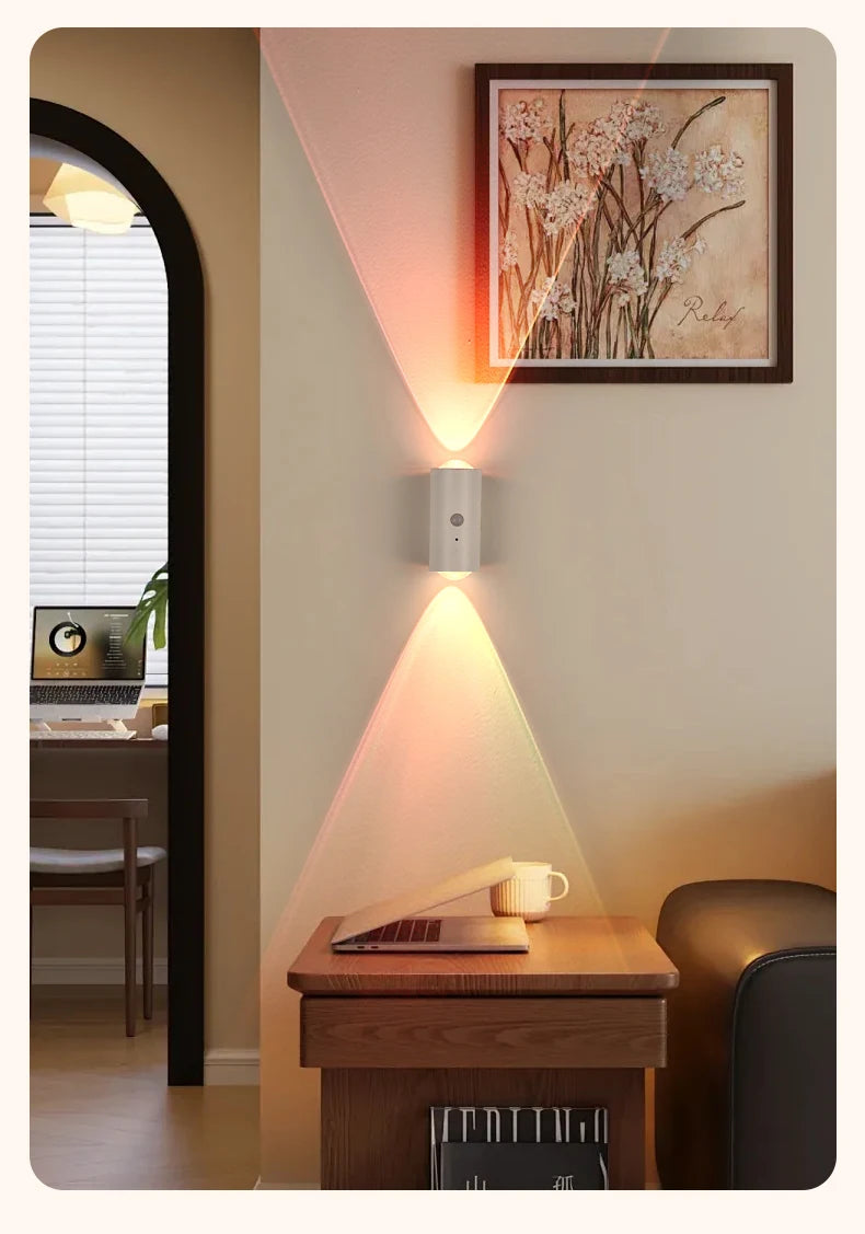 GlowPath RGB Wall Light — Motion Sensor Rechargeable Hill Lamp with 16 Colors & Remote