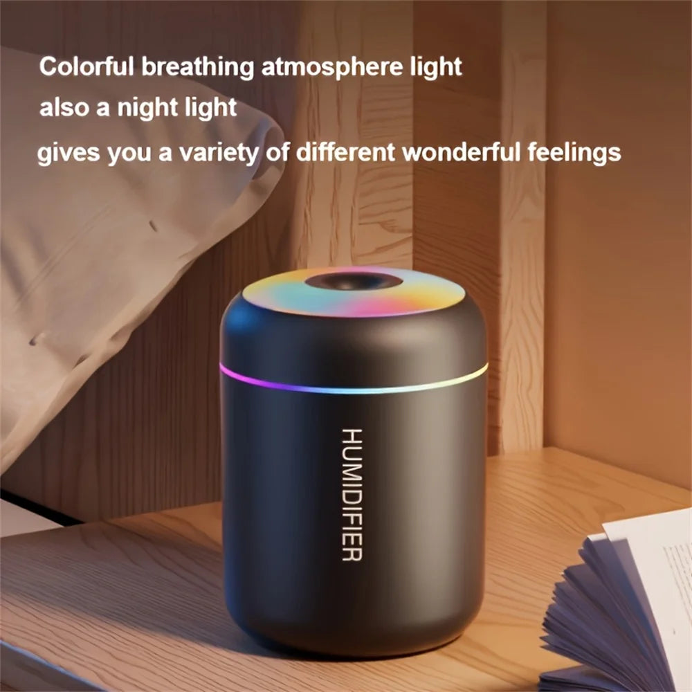 Rainbow Mist Mini Humidifier — USB Portable Quiet Mist Diffuser for Desk & Bedroom
