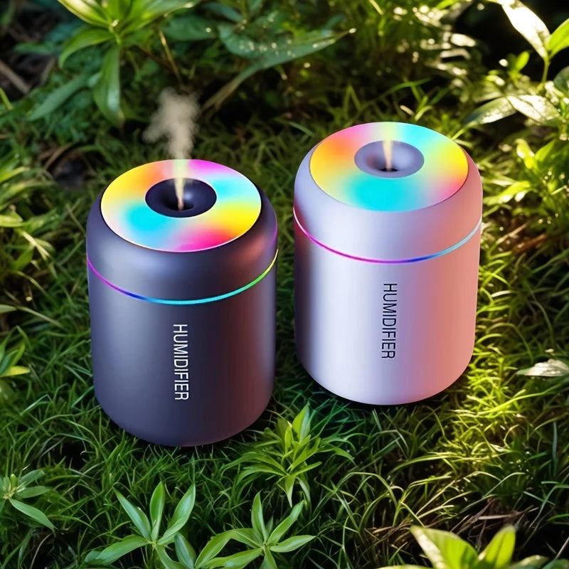 Rainbow Mist Mini Humidifier — USB Portable Quiet Mist Diffuser for Desk & Bedroom