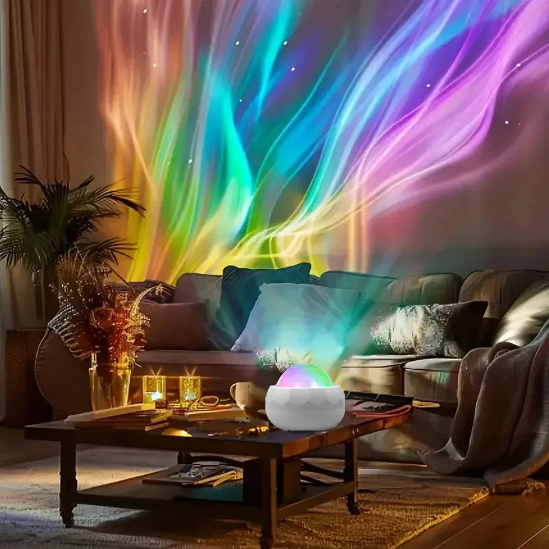 Aurora NightPath Star Projector — RGB Galaxy Night Light with Remote Control