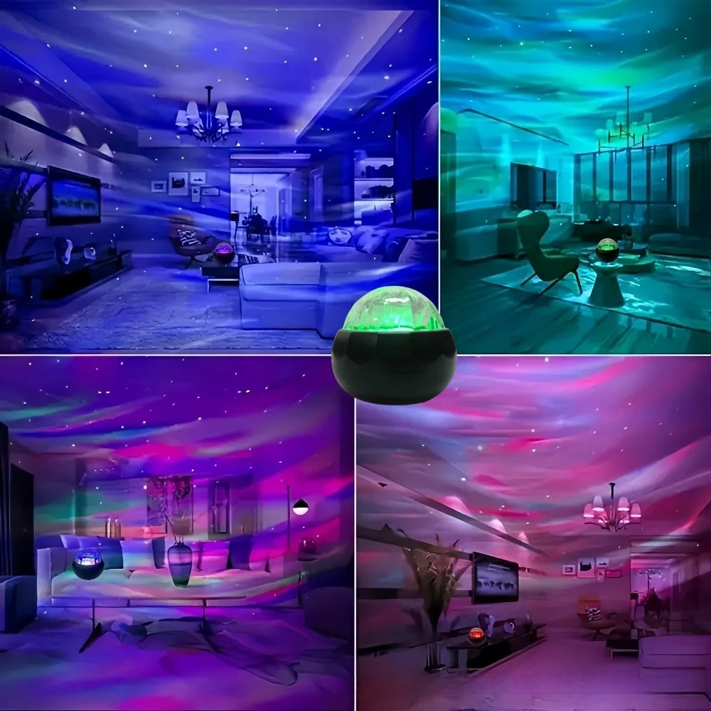 Aurora NightPath Star Projector — RGB Galaxy Night Light with Remote Control