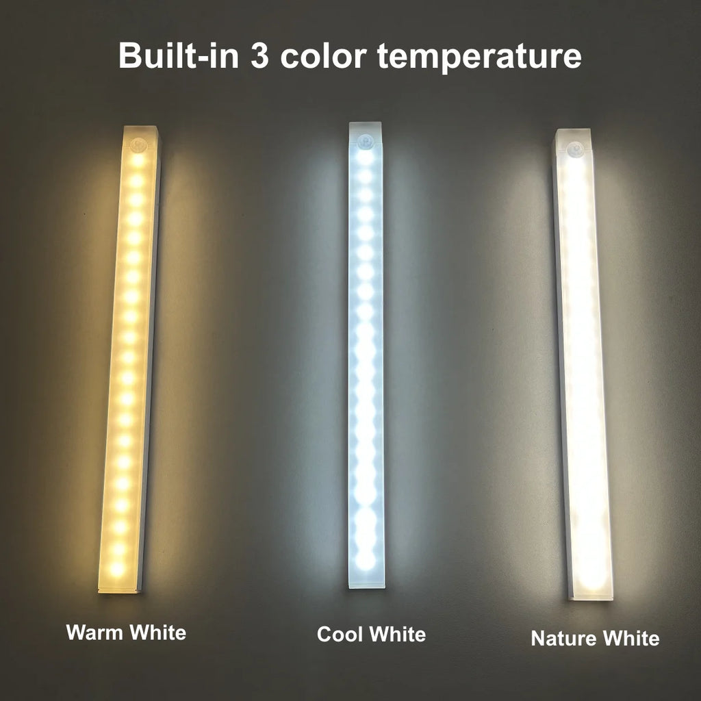 GlowStep LED Night Light Strip — Motion Sensor Rechargeable Stair & Cabinet Light