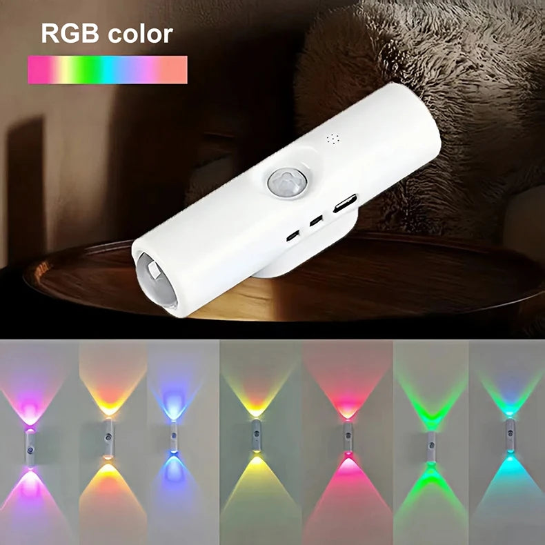 GlowPath Pro Wall Light — RGB Motion Sensor Rechargeable Lamp with Magnetic Mount & Touch Control