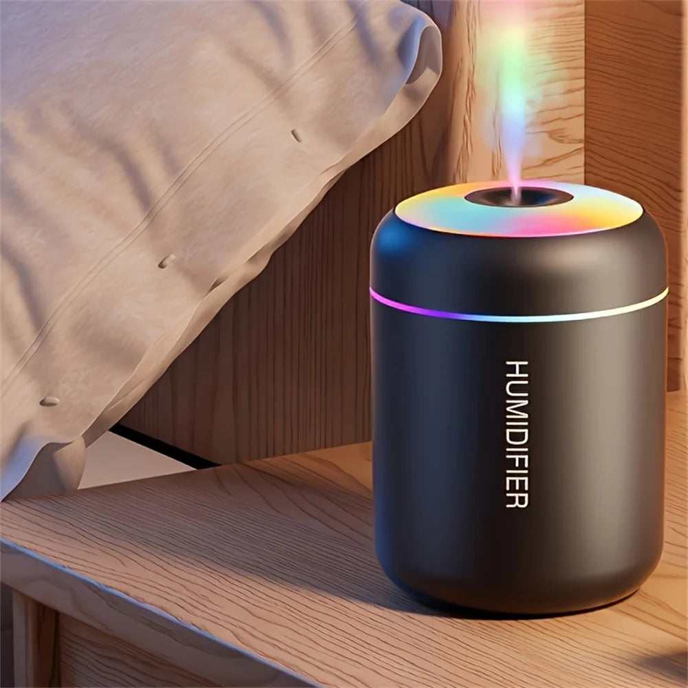 Rainbow Mist Mini Humidifier — USB Portable Quiet Mist Diffuser for Desk & Bedroom
