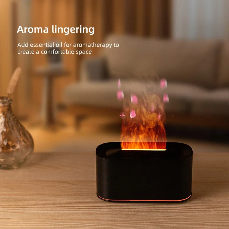 FlameMist Humidifier — Flame Effect USB Mist Diffuser for Bedroom & Home Decor
