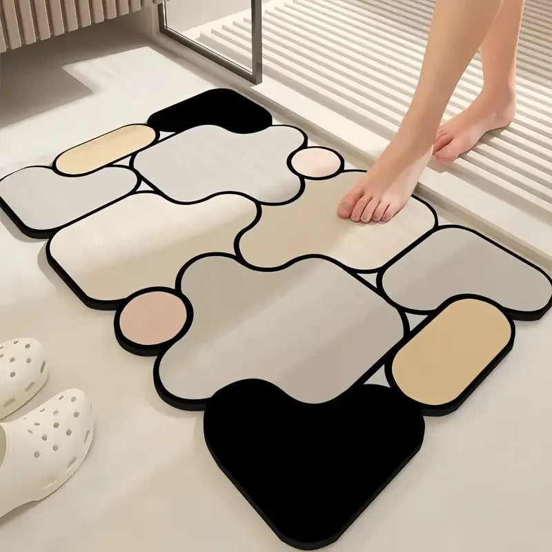 WarmWeave Anti-Slip Rubber Bath Mat in Camel – Safe Non-Toxic Bathroom Mat