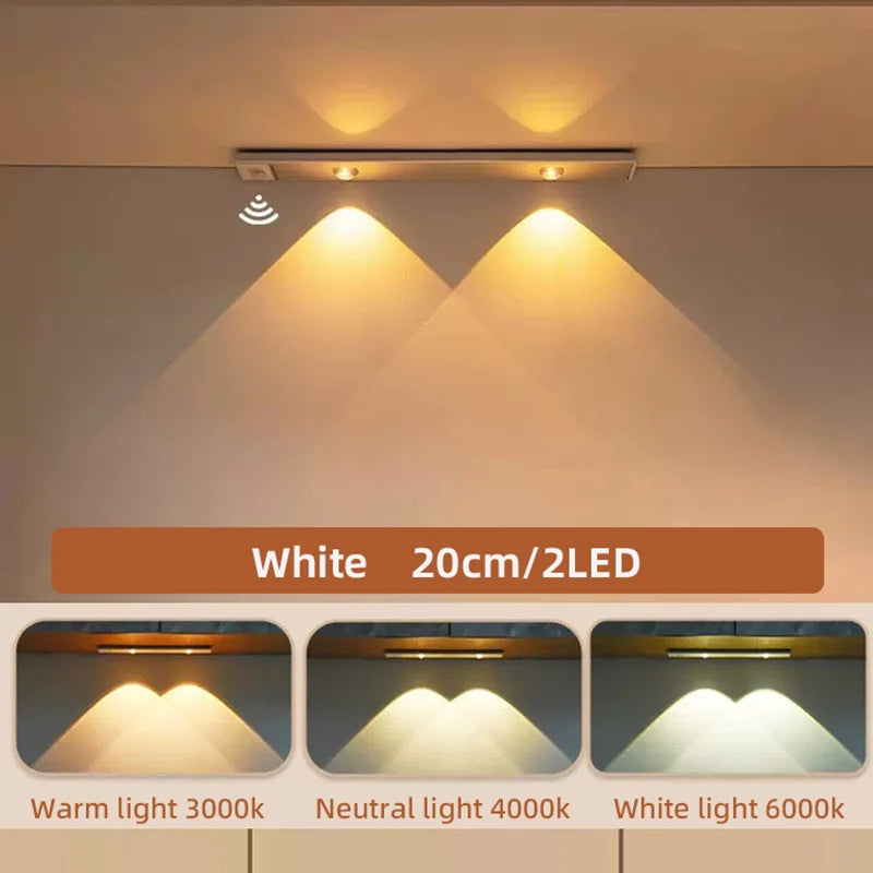  SoftBeam white 20cm LED cabinet light motion sensor rechargeable 2-pack
