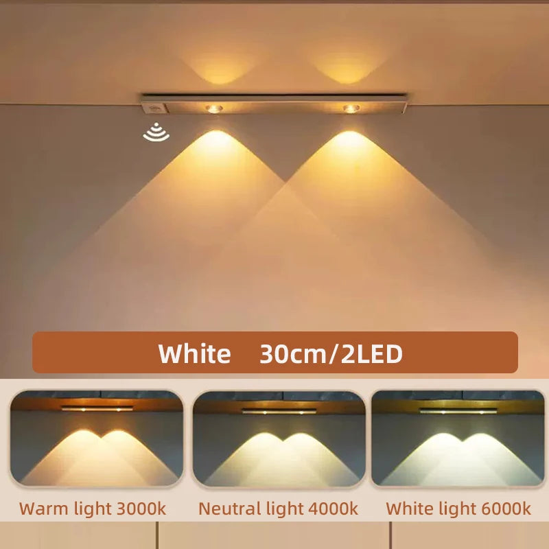  SoftBeam white 30cm LED cabinet light motion sensor rechargeable 2-pack
