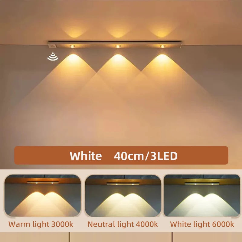  SoftBeam white 40cm LED cabinet light motion sensor rechargeable 2-pack
