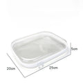 Zipper Space large plastic storage box 25x20x5cm slim organizer for home and travel